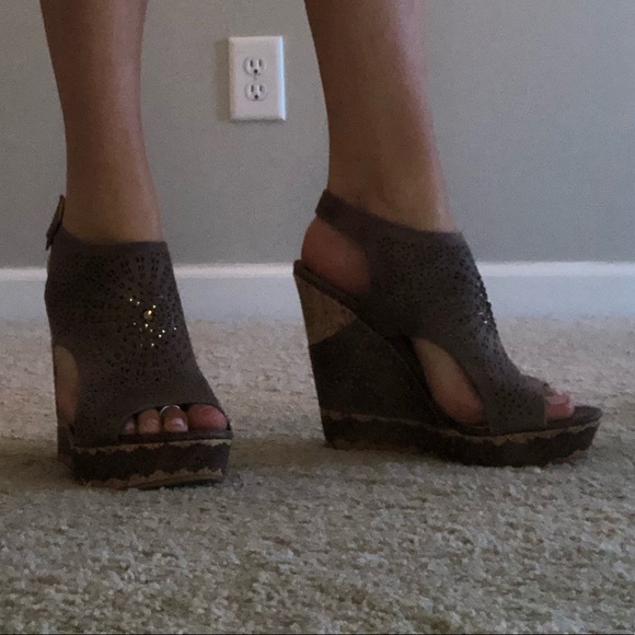 Not Rated Shoes - Not Rated Brown Wedges